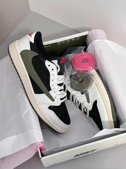 TRAVIS SCOTT x jordan 1 low og OLIVE SEMI UA for her