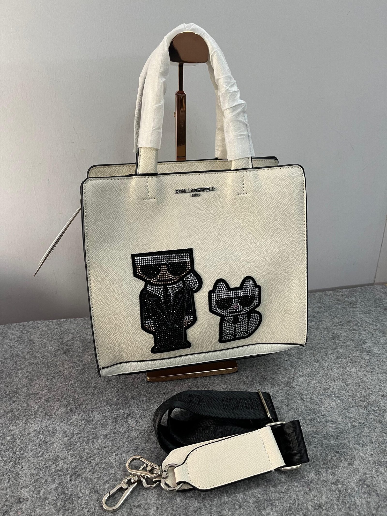 Karl Lagerfeld Maybelle White Crossbody Bag Satchel