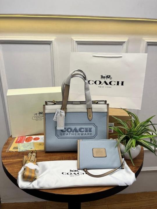 COACH FIELD TOTE BAG WITH OG ACCESSORIES AND DOUBLE BAG