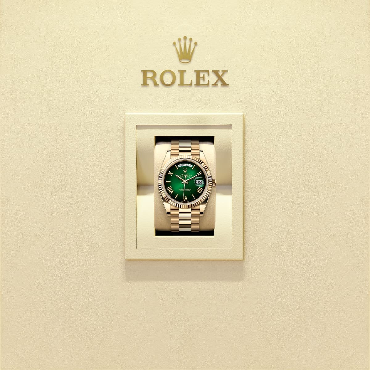 ROLEX DAY DATE GOLD DARK GREEN DAIL