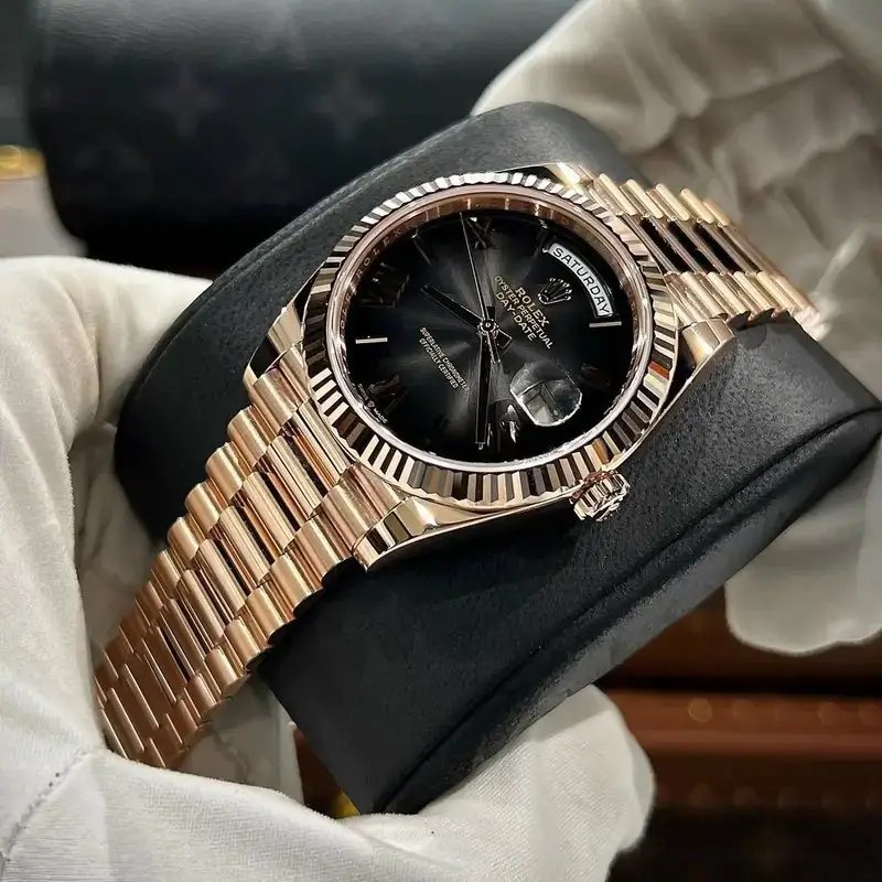 Role_X RoseGold Black Dail Daydate